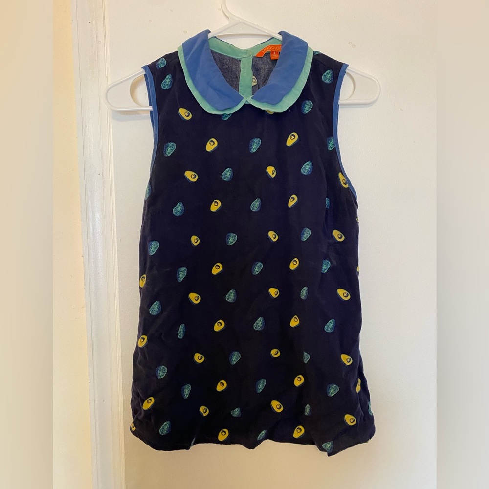 avocado vintage retro blouse
